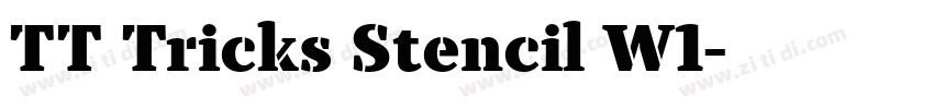 TT Tricks Stencil W1字体转换 TT Tricks Stencil W1字体转换